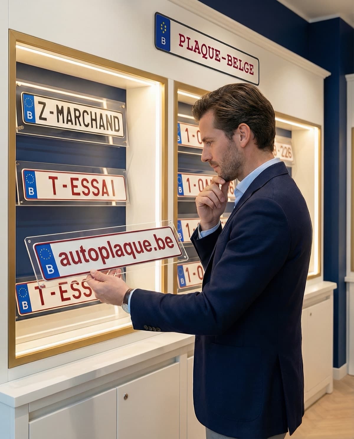 Panier de commande pour plaque d'immatriculation belge